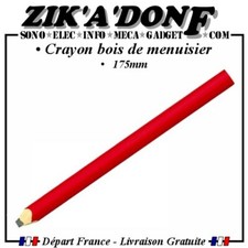 Crayon de menuisier 175mm ( Bois ) Wooden crayon price