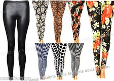 Neuf Femmes FEMMES Imprimé Droite, Gris Rose Floral Leggings Extensible S/M/L Leggings price