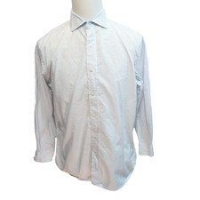Chemise Nautica M Blanche Micro Pois Manches Longues 15½ Excellent État Chemise homme price