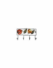 Porte Manteau Mural en métal décoratif - Patère acier 4 crochets - L 43 x H 25 Bureau manteau porte-manteau price