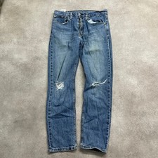 Levi's 502 Jeans Pantalon homme 34" Red Tab jambe droite en denim vieilli, bleu Jean / pantalon denim homme price