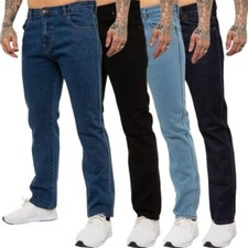 Kruze Jeans Pour Hommes Pantalon Dénim Droit Casual De Travail Tailles UK Jean / pantalon denim homme price