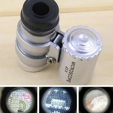Mini microscope de poche loupe grossissement ×45 à LED bijou montre billet Microscope price