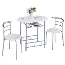 Ensemble de mobilier Yaheetech : ensemble de salle à manger blanc de 2 personnes Ensemble de salle à manger price
