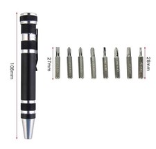 • Stylo à bille multifonction 8 en 1 outil Bricolage portatif Noir • Stylo à bille price