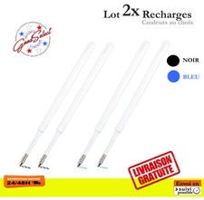 Lot x2 Recharges NOIR / BLEU 9,9cm Stylo bille ...Compatible Grandes Marques Stylo à bille price