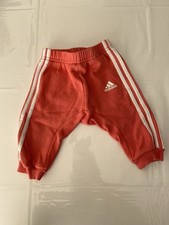 Pantalon Sport Adidas Bébé Unisexe – Saumon Corail 3 Bandes – Taille 3-6 Mois Pantalon bébé price