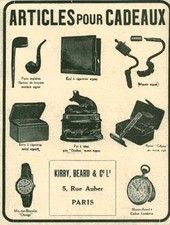 Publicité ancienne articles pour cadeaux Kirby, Beard & Cie  1918 issue magazine Articles cadeaux price