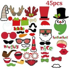 Accessoires De Fête De Noël Photomaton Selfie Santa Xmas 2025 Décor 45pcs Décorations & accessoires de Noël price