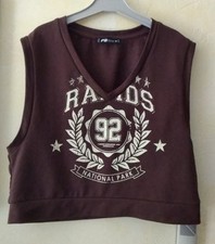 Débardeur court marron à motifs taille M  FB Sister Débardeur femme price