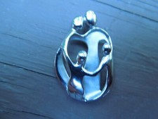 Vintage Carolyn Pollack Relios Loving Family of 4 Sterling Silver Pendant Collier à pierres colorées price