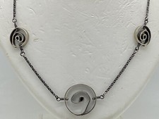 Silpada Sterling Silver Spiral Station Necklace 18-20” 12g Collier à pierres colorées price