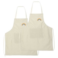 2 pièces pour tablier de cuisine unisex 72x65cm avec 2 poches, blanc Tablier de cuisine price