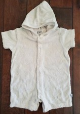 CHILDREN'S Place Baby Girls Boys Terry Swim Cover-Up Romper Size 12 Months White Vêtements de plage fille price