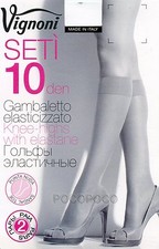 2 Paire De mi-Bas Tanière 10 Deniers Élastique De Femme Vignoni Setì 10 Collants Mi-bas / collants price