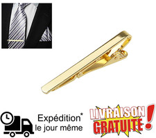 Pince à Cravate Homme Or Doré Élégante Luxe Accessoire Costume Mariage Business Pince à cravate price