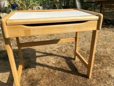 bureau d'enfant blanc et bois naturel avec rangement  Bureau enfant price