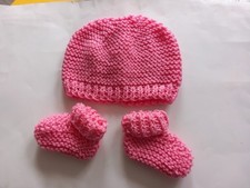 Bonnet + Chaussons Bébé Naissance 0/3 Mois Tricot Bonnet bébé price