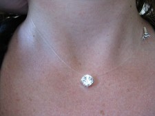 Collier fil transparent Nyon Crystal Swarovski 8 mm argent 925 NEUF Swarovski Kolye price
