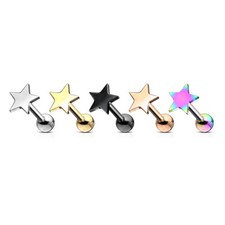 Tragus Piercing Hélix Oreille Croissant Étoile Star Rose Doré Noir Argent Piercing or & argent price