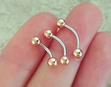 16g Nombril Bague Classique Naval Bague Argent or Rose Délicat Rook Piercing Piercing or & argent price