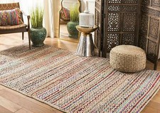 Tapis de style tressé naturel en jute et coton tapis réversible tapis de salon Tapis de salon price