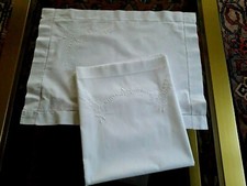 N02 Parure de lit de bébé coton brodé drap 77x120 + taie VINTAGE baby sheet set Parure de lit bébé price