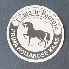 Etiquette fromage HOLLANDE KASE Zwarteb Paardje cheval horse label 6 cm 2 Kase price