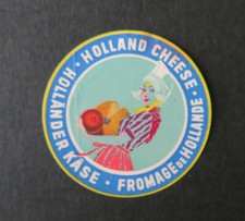 Etiquette fromage HOLLÄNDER KÄSE FROMAGE DE HOLLANDE  HOLLAND cheese label 18 Kase price