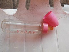 Ancien Biberon en verre DODIE rose des années 50-60 avec tétine Très bon état Tétine de biberon price