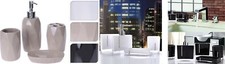Luxe 4 pièces accessoires de salle de bain couleur assortie diamant ou dolomite clouté Banyo Aksesuar Seti price