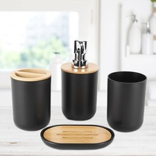 4Pcs Bathroom Accessory Set Bamboo Waterproof Durable Gift Toothbrush Cup For Banyo Aksesuar Seti price