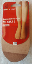 4 paires de socquettes mousse 20D couleur peau taille unique Bronzini Socquettes price
