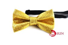New Men PVC Gold Golden  Solid Faux Shining Leather Bow Tie Bowtie Wedding Party Papyon price