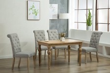 Oliver Smith Roosevelt Collection 5 Piece Dining Set With Light Grey Chairs Standart Sandalye price