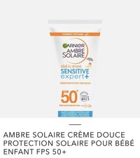 AMBRE SOLAIRE CRÈME DOUCE PROTECTION SOLAIRE POUR BÉBÉ ENFANT FPS 50+ Crème solaire bébé price