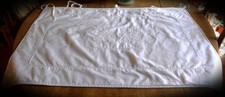 Tête de lit en coton blanc monogramme CT pour tringle avec nouettes 97 x 71 cm Tête de lit price