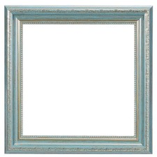Cadre Toile Peinture 8x8", Flottant Résine Canvas, Soie Bleue/Or Tuval price