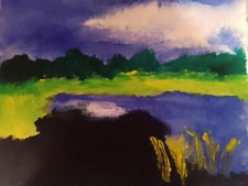 TABLEAU huile la Brenne sur châssis toilé . - Oil PAINTING Landscape on canvas Tuval price