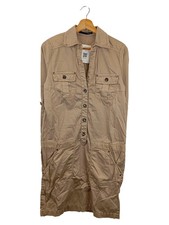 SET Robe Chemisier Femme Beige Casual Élégant (EU 36, INT S) Elbise price