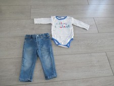 Ensemble bébé : body à manches longues câlins + jean Taille 9 mois Ensemble body bébé price