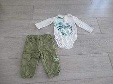 Ensemble bébé : body à manches longues tigre + pantalon kaki Taille 9 mois Ensemble body bébé price
