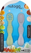 Pré-Cuillère d'Apprentissage et Cuillère pour Enfants et Bébé (Vert / Gris) Cuillère pour bébé price