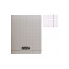 Cahier - 17x22(cm) - Grands carreaux - 48 pages - Polypro - sans spirale - Gris Spiralli Defter price