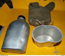 ARMEE FRANCAISE  : GOURDE EN ALUMINIUM DE 1987  AVEC SON QUART ET SA  HOUSSE , B Suluk price