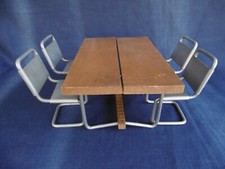 RARE ENSEMBLE TABLE ET 4 CHAISES DE POUPÉE EN BOIS ET MÉTALPLIÉ -VINTAGE DESIGN Ensemble table - chaises price