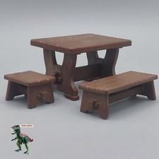 Playmobil ensemble salle à manger médiévale-table et chaises couleur bois-châ... Ensemble table - chaises price