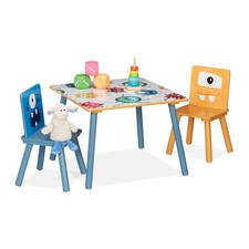 Ensemble table et 2 chaises motif monstres mobilier enfant coin jeux enfants Ensemble table - chaises price