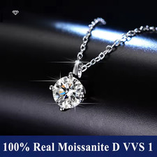 Collier classique GRA Diamant Moissanite pour femmes, pendentif en argent Collier en diamant price
