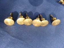 6 petits boutons lentille ronds ancien laiton Tiroirs meuble bureau Dia. 1,3 cm Bureau price